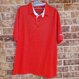 Horn Legend Red Polka Dots Polo Size L